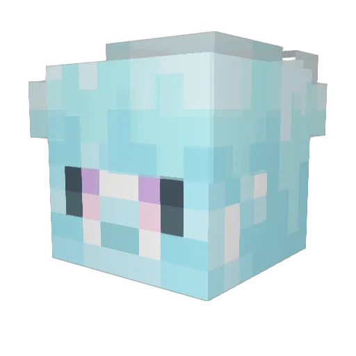 Megavbyte Minecraft avatar head, 3D render