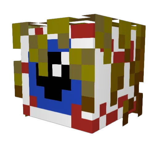 MegawipeoutEX Minecraft avatar head, 3D render