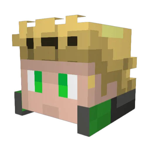 Megawolf82 Minecraft avatar head, 3D render