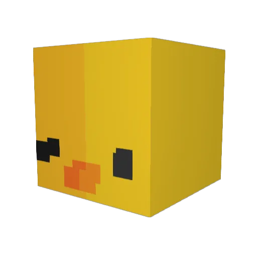 Megdonna Minecraft avatar head, 3D render