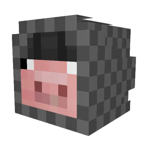 Megelistan Minecraft avatar head, 3D render