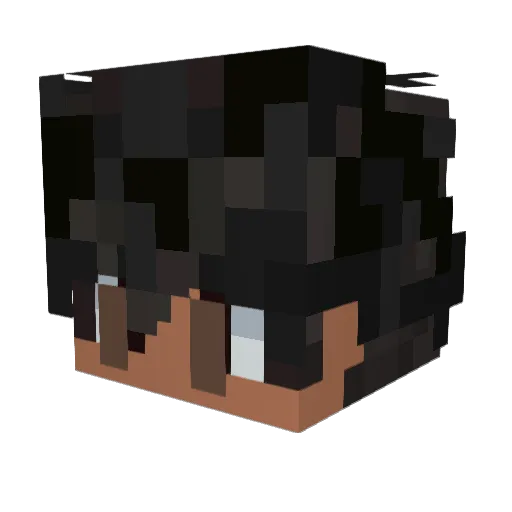 Meggets06 Minecraft avatar head, 3D render