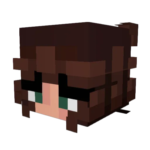 MeggiGlitchtrap Minecraft avatar head, 3D render