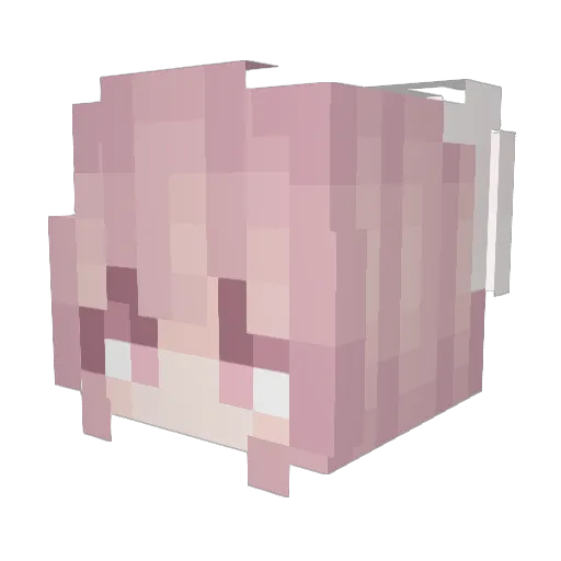 MeggyV Minecraft avatar head, 3D render