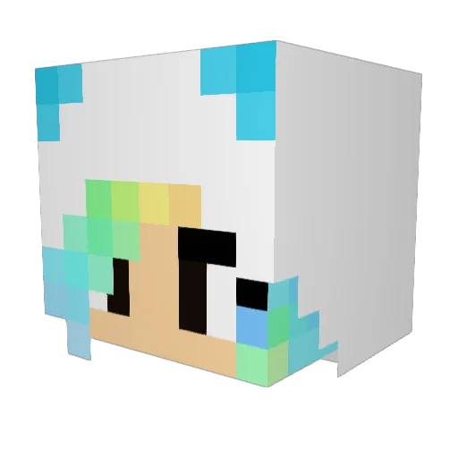 Meggy_Stardust Minecraft avatar head, 3D render