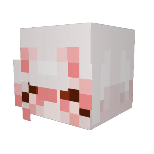 MegnoliaDifcult Minecraft avatar head, 3D render