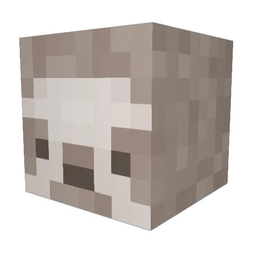 Megolina Minecraft avatar head, 3D render