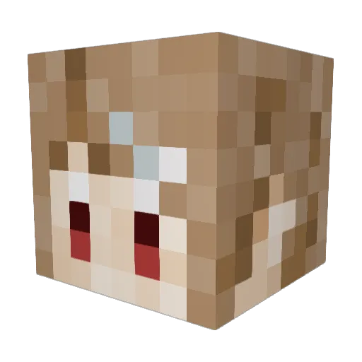 Megski Minecraft avatar head, 3D render