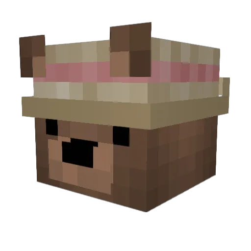 Megstu_Papus Minecraft avatar head, 3D render