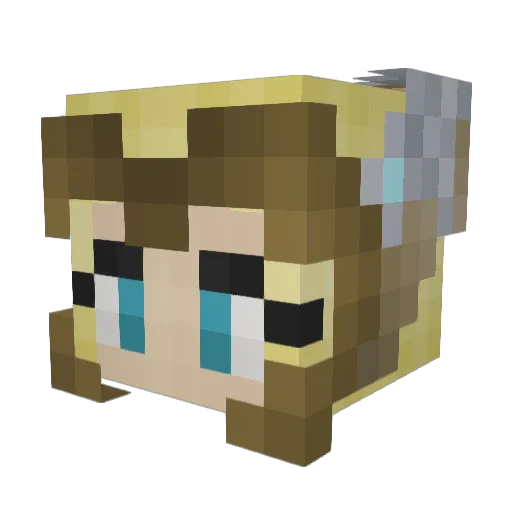 Megto Minecraft avatar head, 3D render