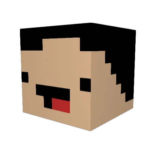 Megu223 Minecraft avatar head, 3D render