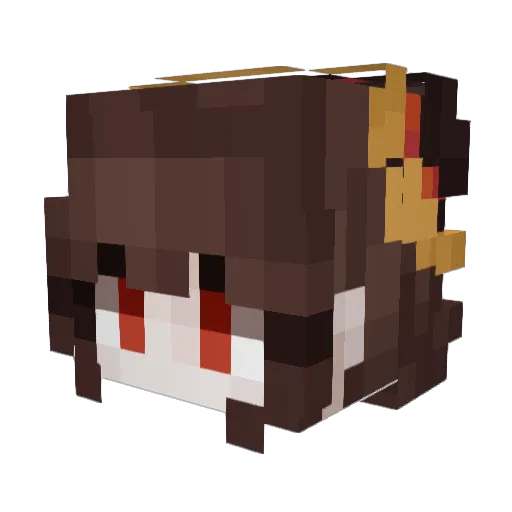 MeguMinted Minecraft avatar head, 3D render