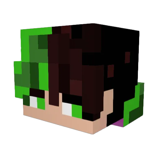 MeguMyth Minecraft avatar head, 3D render