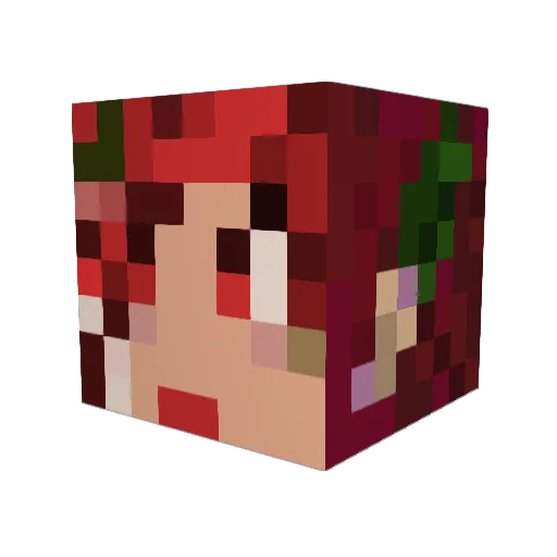 Megumi0703 Minecraft avatar head, 3D render