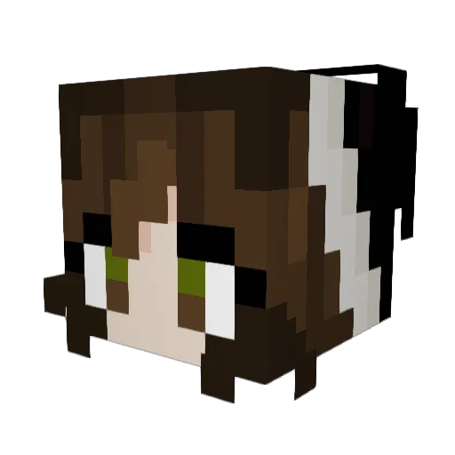 MegumiAo69 Minecraft avatar head, 3D render