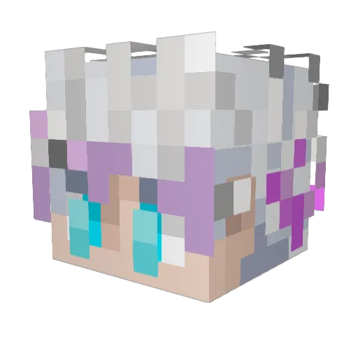 MegumiChan08 Minecraft avatar head, 3D render
