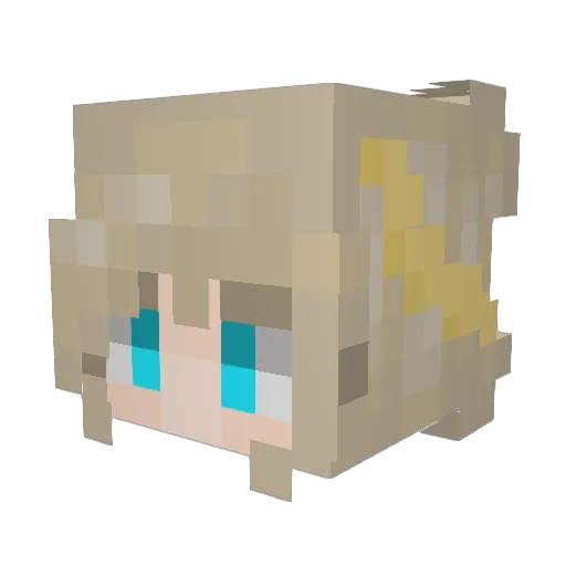 Megumi_rcn Minecraft avatar head, 3D render