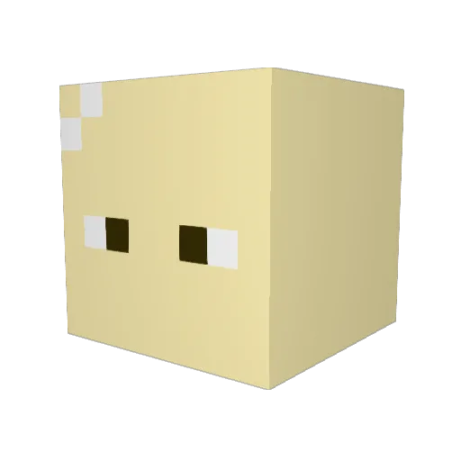 Megumin350 Minecraft avatar head, 3D render