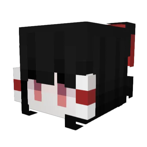 MeguminTvT Minecraft avatar head, 3D render