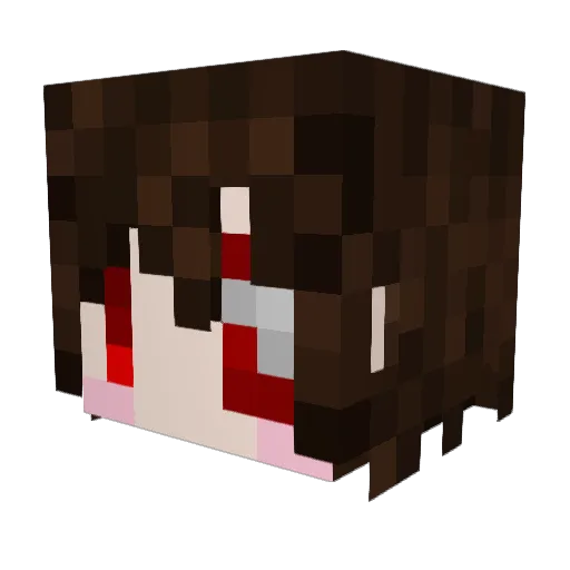 Megumin_TDC Minecraft avatar head, 3D render
