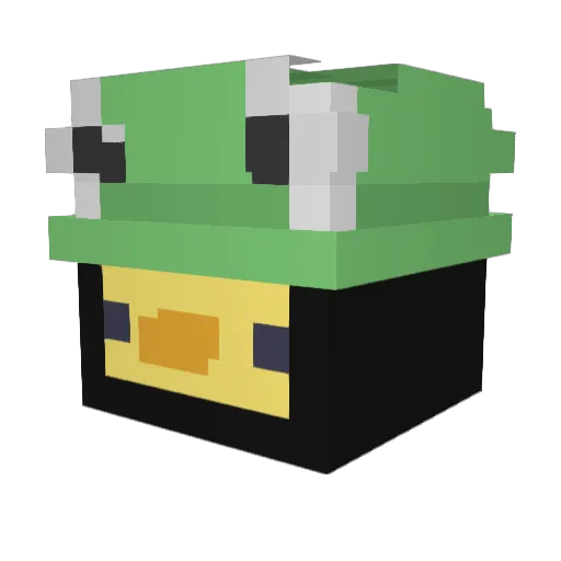 Meguwin Minecraft avatar head, 3D render