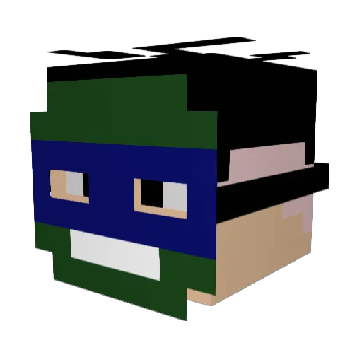 Megvtron_ Minecraft avatar head, 3D render