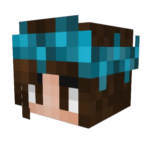 Megwan_ Minecraft avatar head, 3D render