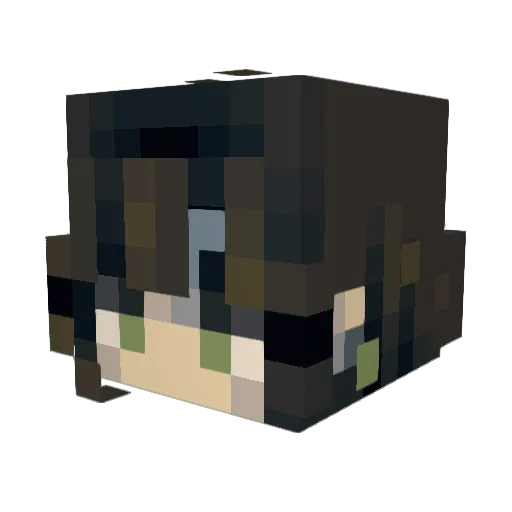 MegxnBx Minecraft avatar head, 3D render