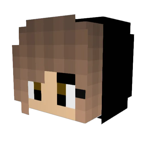 Megxo1 Minecraft avatar head, 3D render
