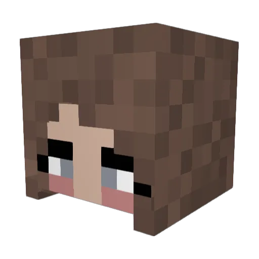 Megzie_x Minecraft avatar head, 3D render