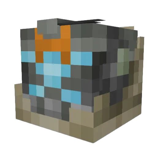 Mehael Minecraft avatar head, 3D render