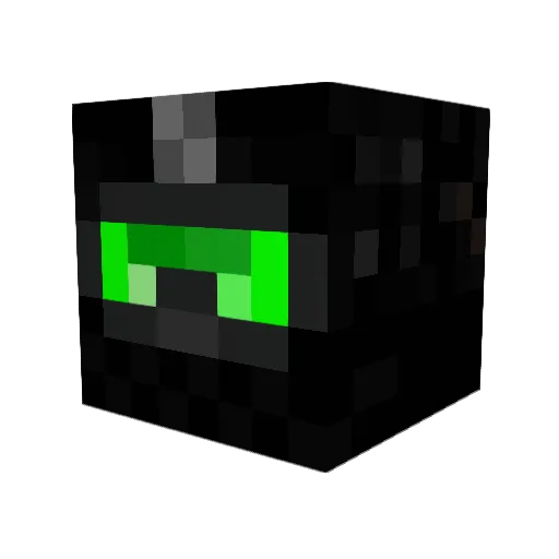 MehanoMan Minecraft avatar head, 3D render