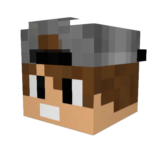 Mehdi_TV Minecraft avatar head, 3D render
