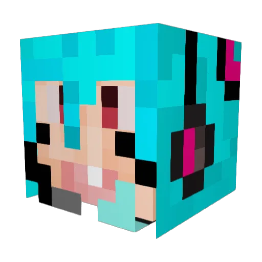 Mehdy_ Minecraft avatar head, 3D render