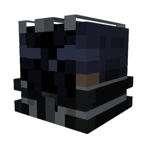 Mehffin Minecraft avatar head, 3D render