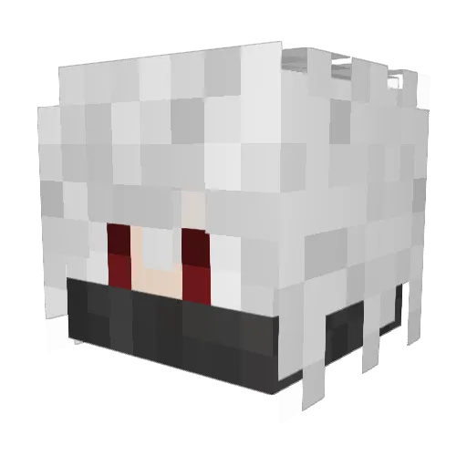 Mehhll Minecraft avatar head, 3D render