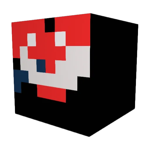 Mehiii Minecraft avatar head, 3D render