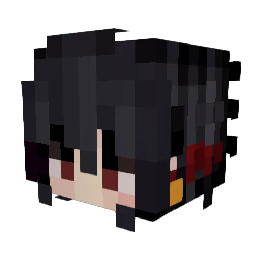 Mehirah Minecraft avatar head, 3D render