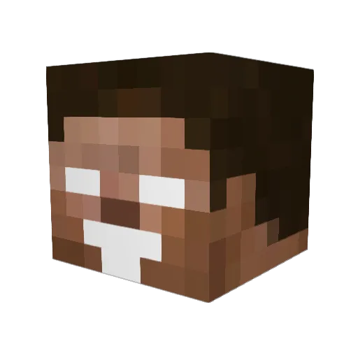 MehkaiMan Minecraft avatar head, 3D render