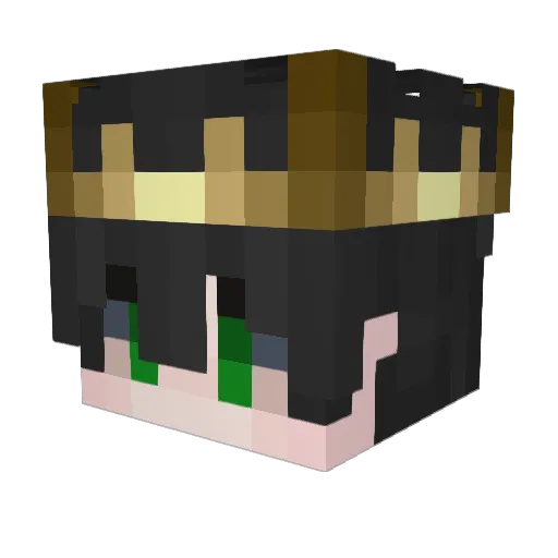 MehmeTXO Minecraft avatar head, 3D render
