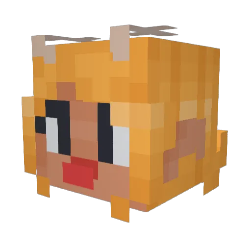 Mehon1zer Minecraft avatar head, 3D render