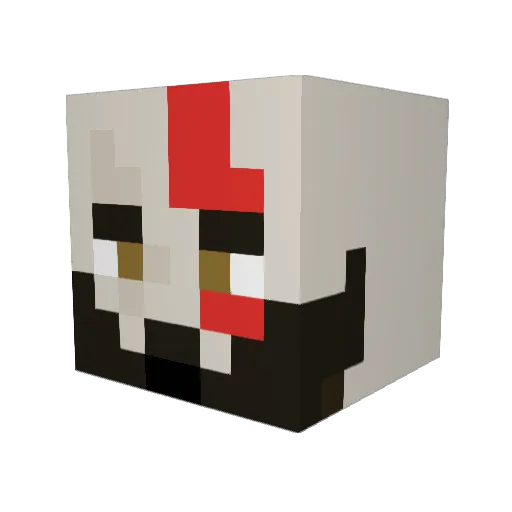 Mehoxa Minecraft avatar head, 3D render