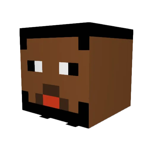 MehrioX Minecraft avatar head, 3D render