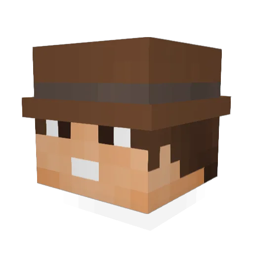 Mehrson Minecraft avatar head, 3D render