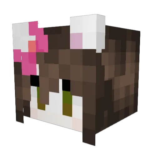 Mehseenbetter Minecraft avatar head, 3D render
