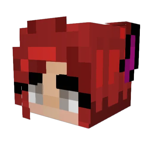 Mehuelin Minecraft avatar head, 3D render