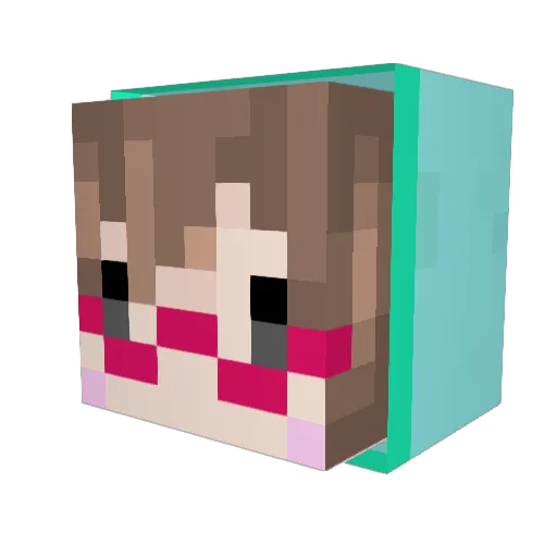 Mei1222 Minecraft avatar head, 3D render