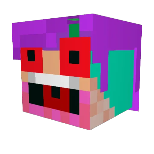 MeiChuanNeiKu Minecraft avatar head, 3D render