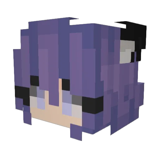 MeiDeMolly Minecraft avatar head, 3D render