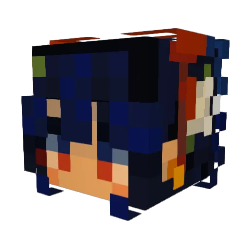 MeiHalo Minecraft avatar head, 3D render